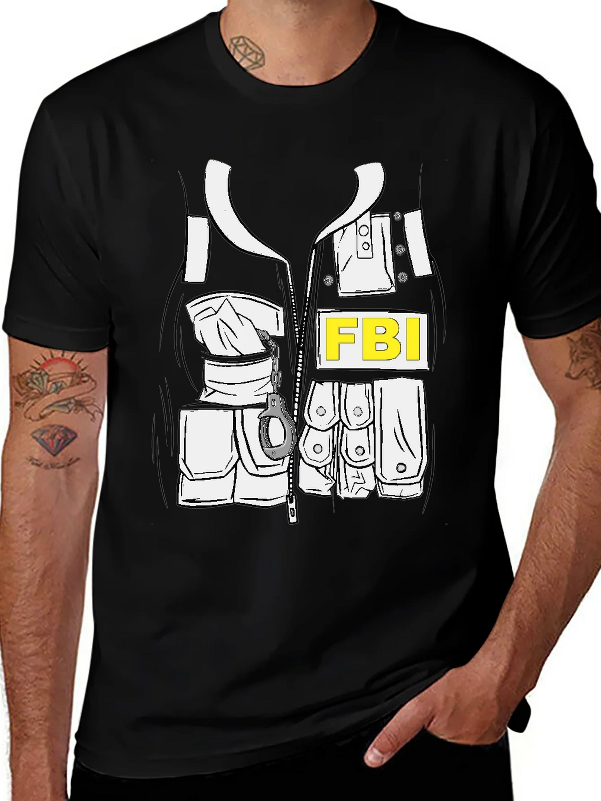 FBI Costume T-Shirt - Novelty Graphic Tee product image 1