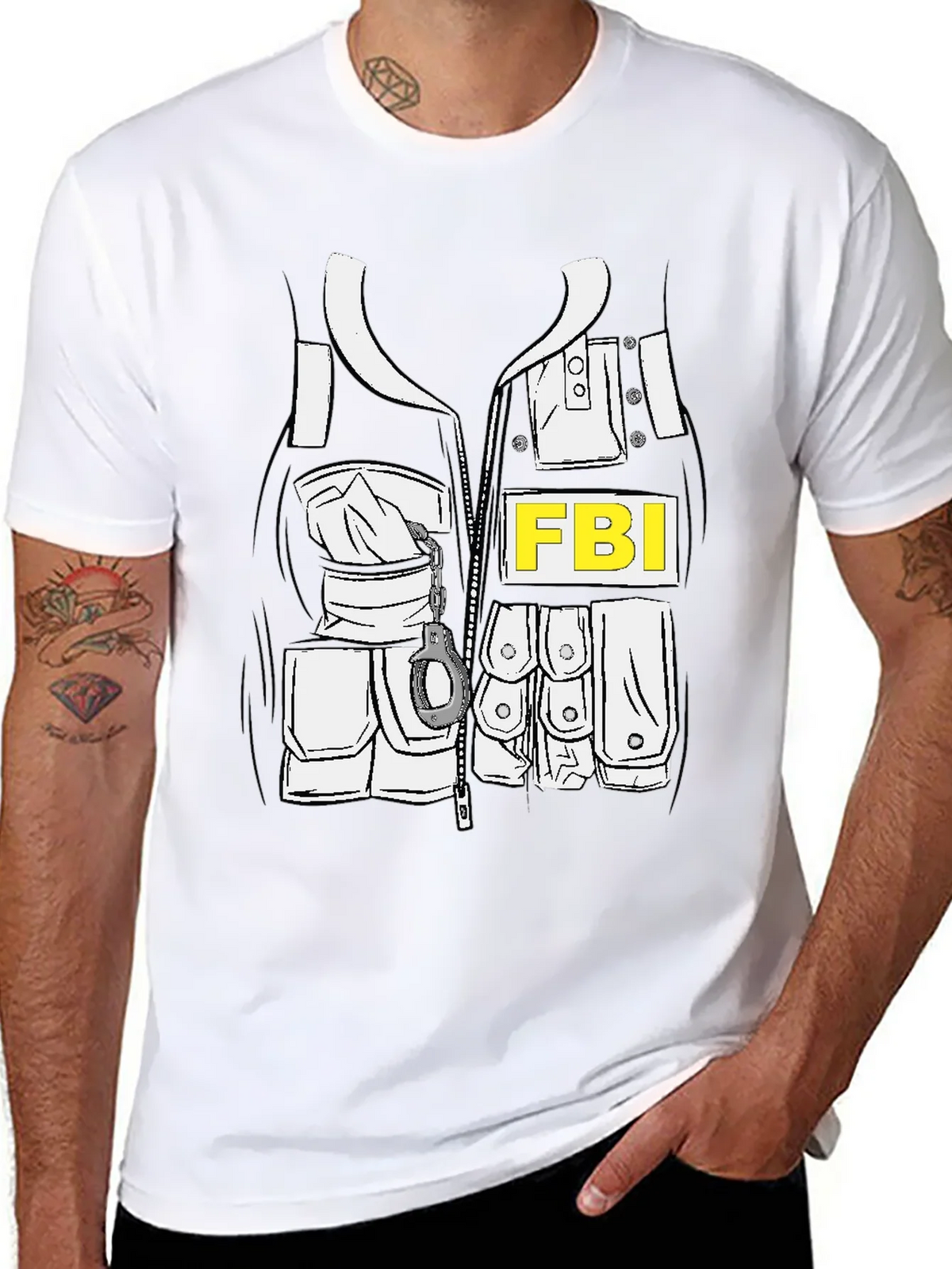 FBI Costume T-Shirt - Novelty Graphic Tee product image 7