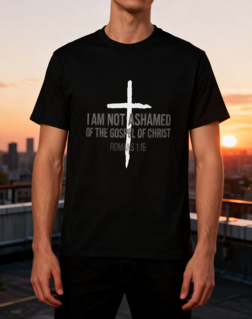 “I Am Not Ashamed of the Gospel” Christian T-Shirt - Romans product image 8