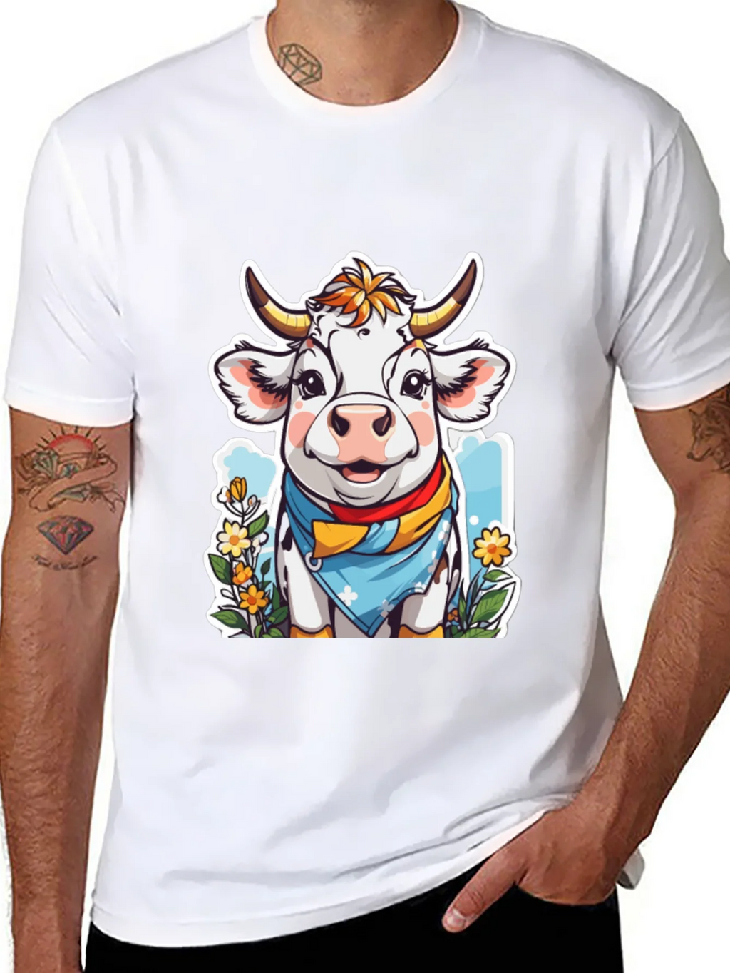 Cow Cartoon T-Shirt product image 7