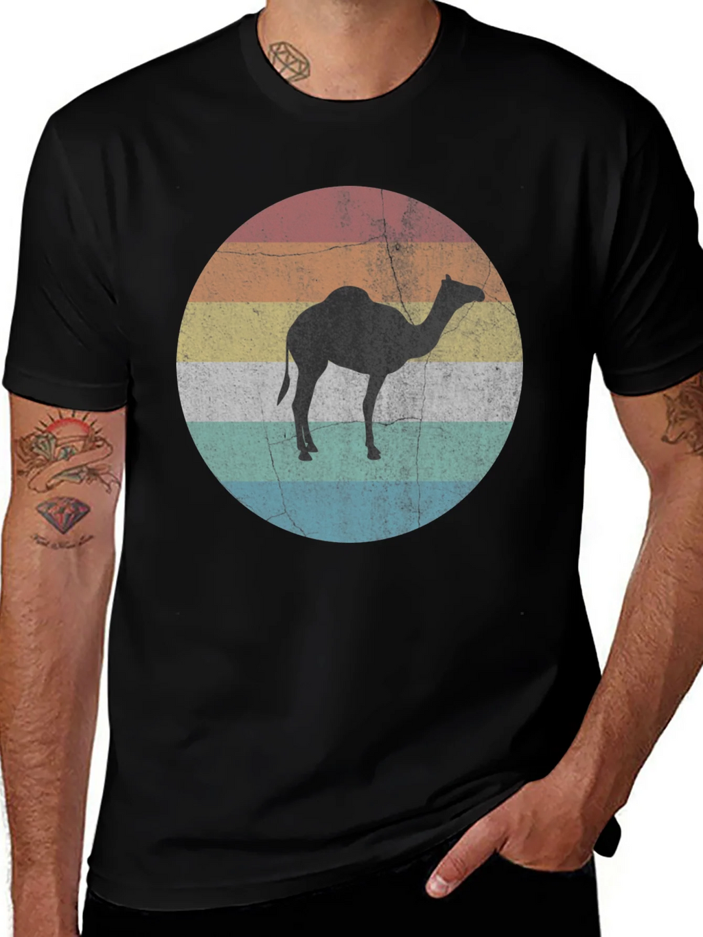 Retro Camel Silhouette Graphic Tee product image 1