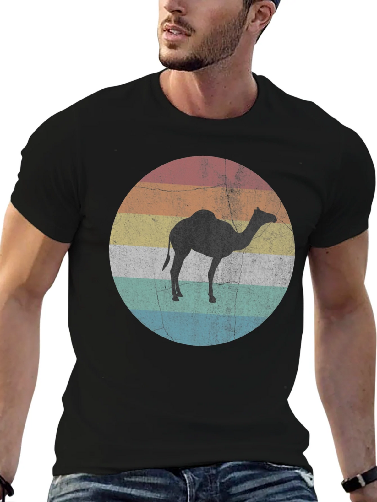 Retro Camel Silhouette Graphic Tee product image 6