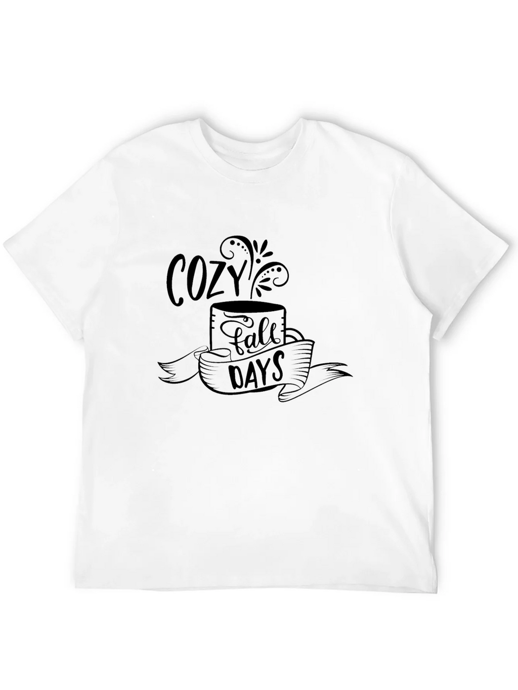 Cozy Fall Days Graphic Tee - Soft Black T-Shirt product image 11