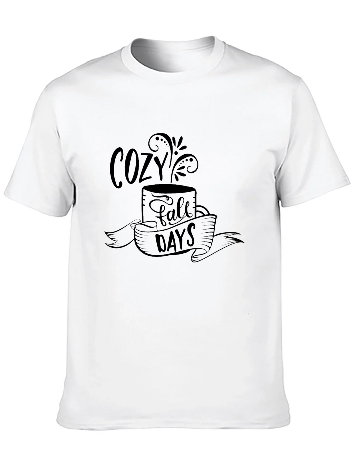 Cozy Fall Days Graphic Tee - Soft Black T-Shirt product image 9