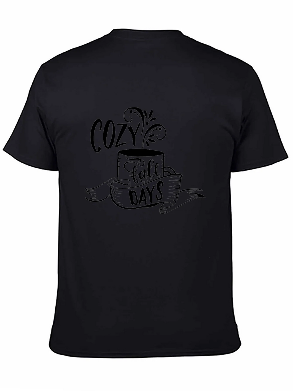 Cozy Fall Days Graphic Tee - Soft Black T-Shirt product image 4