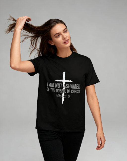 “I Am Not Ashamed of the Gospel” Christian T-Shirt - Romans product image 9