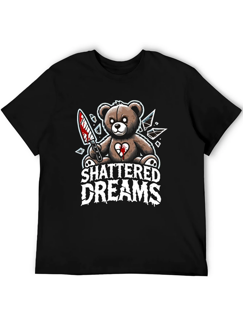 Shattered Dreams Teddy Bear Graphic T-Shirt product image 5