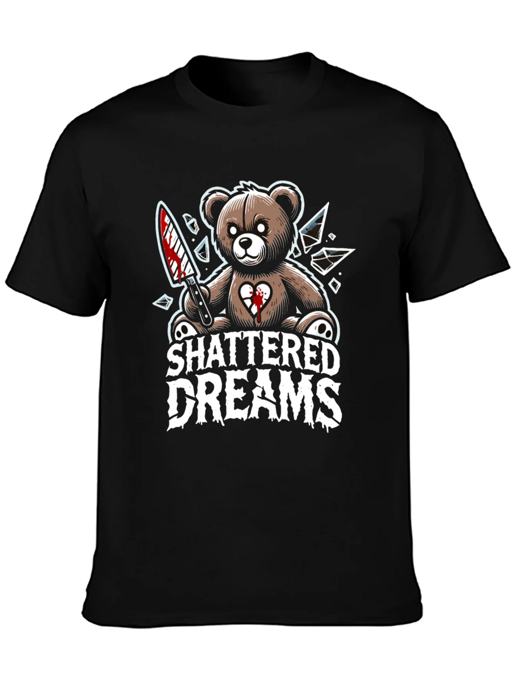 Shattered Dreams Teddy Bear Graphic T-Shirt product image 3