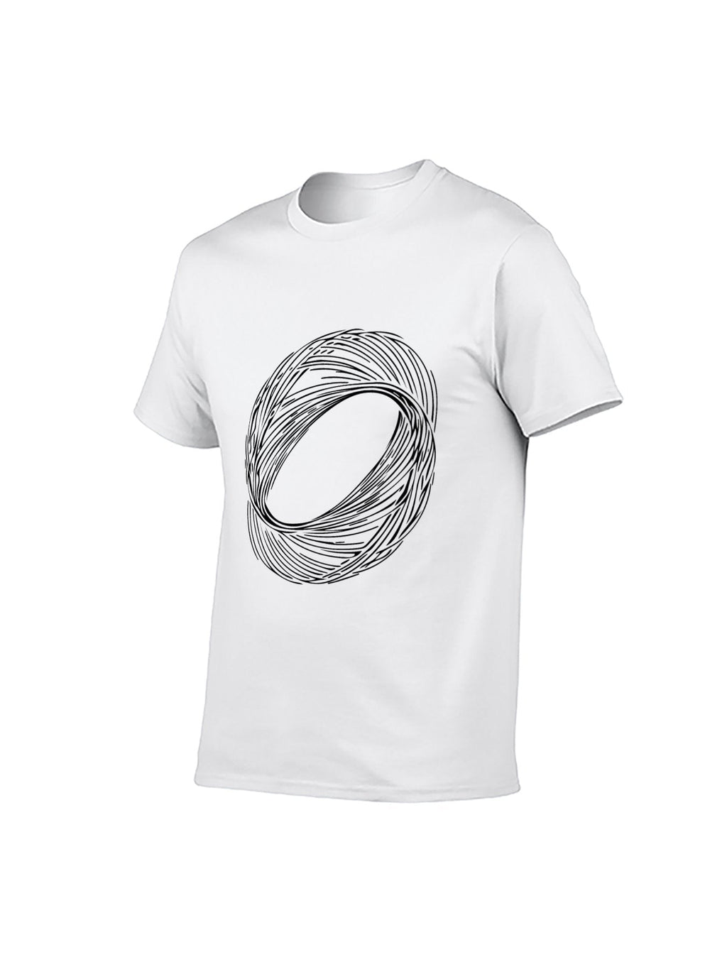 Abstract Circular Lines Art Graphic T-Shirt - 100% Cotton product image 4
