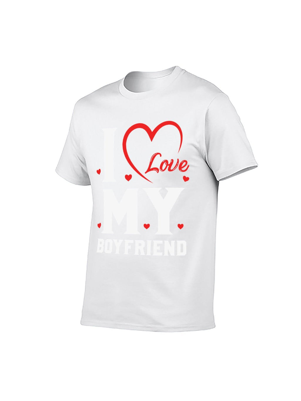 I Love My Boyfriend Heart T-Shirt - 100% Cotton, Romantic product image 10