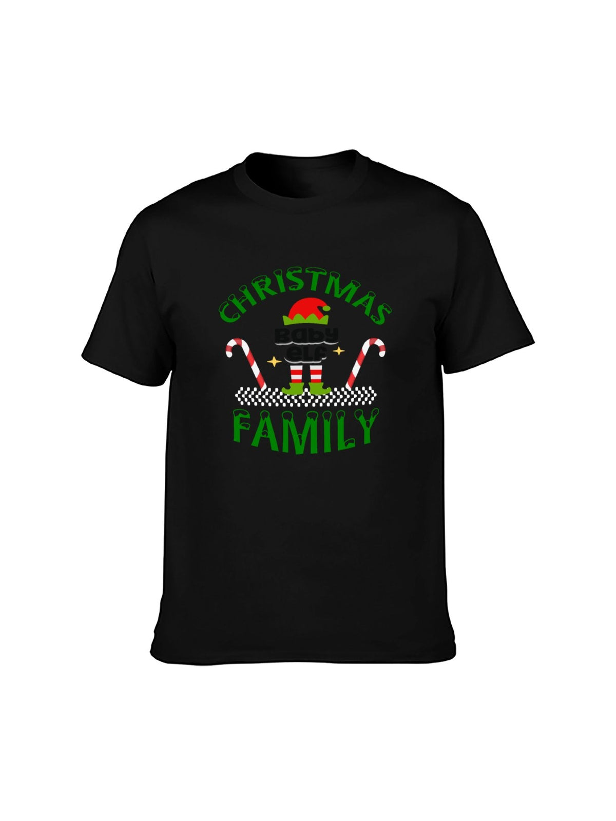 Christmas Baby Elf Family T-Shirt - 100% Cotton, Festive product image 3