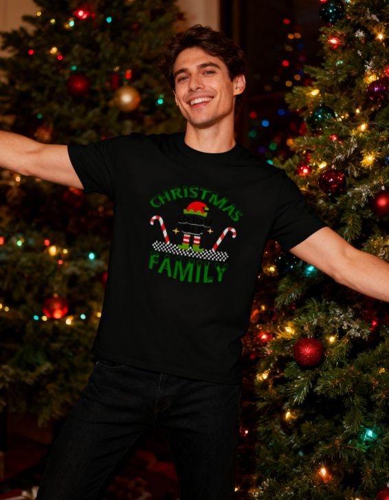 Christmas Baby Elf Family T-Shirt - 100% Cotton, Festive product image 9