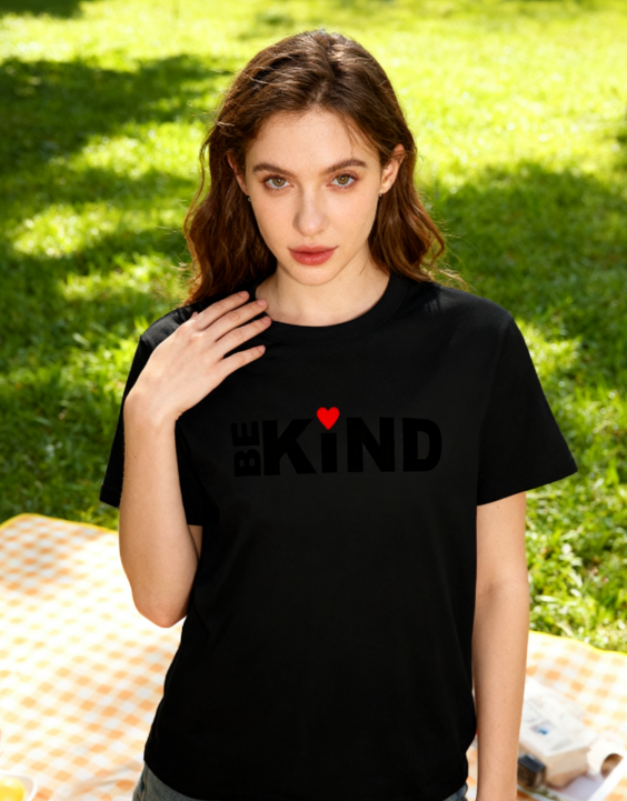 Be Kind Heart Graphic T-Shirt - 100% Cotton product image 2
