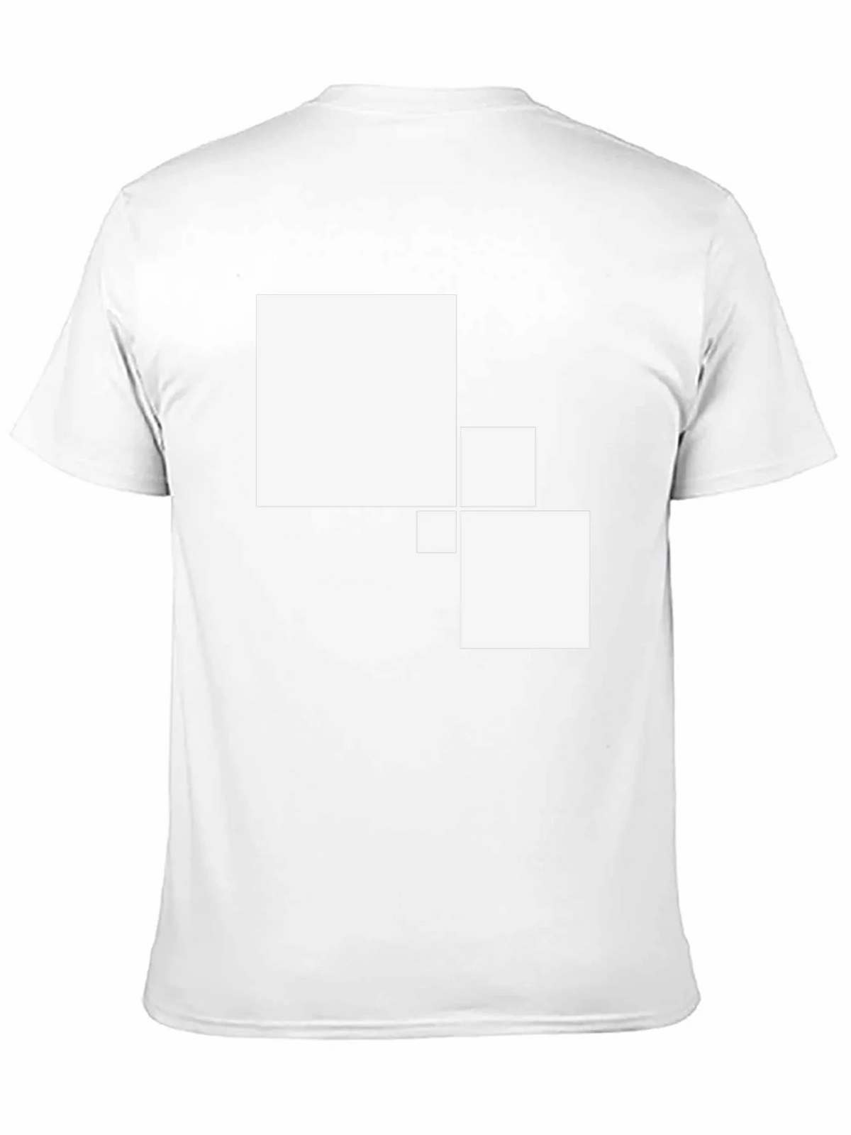 Modern Geometric Square Graphic Tee - Black Cotton Casual product image 10