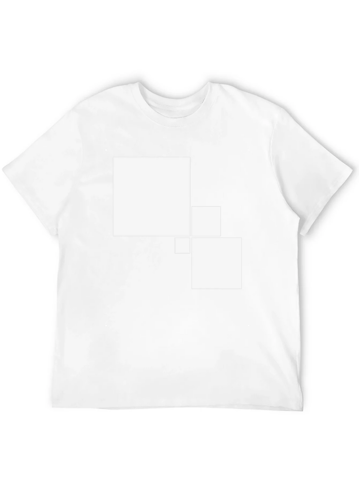 Modern Geometric Square Graphic Tee - Black Cotton Casual product image 11