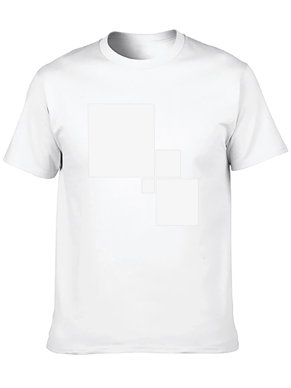 Modern Geometric Square Graphic Tee - Black Cotton Casual product image 9