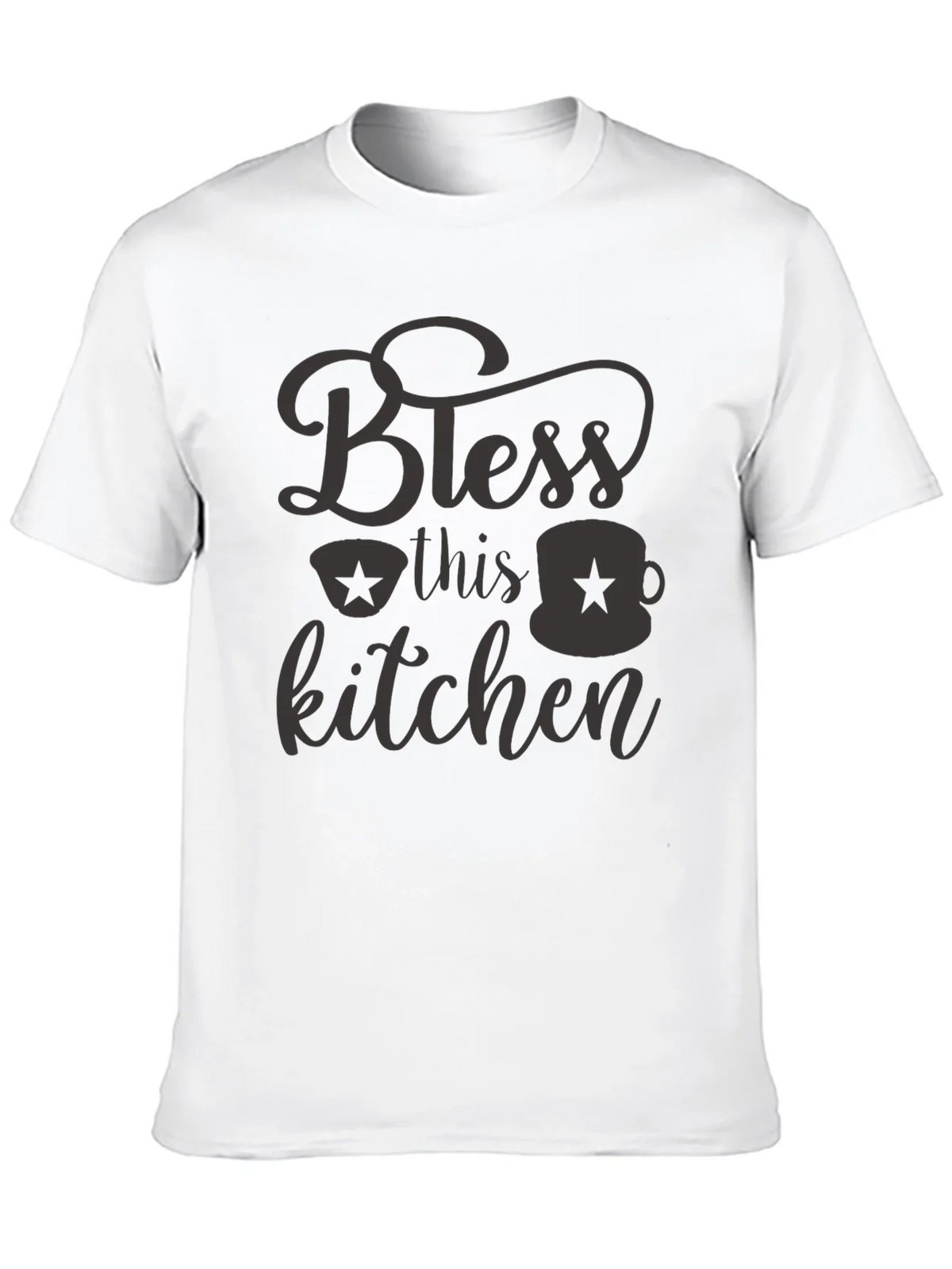Bless this Kitchen Black Graphic Tee Shirt product image 9