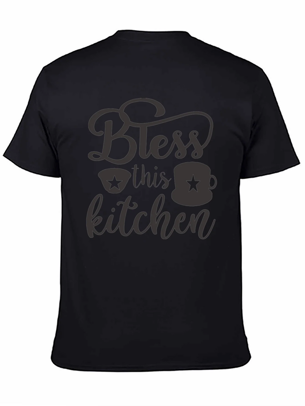 Bless this Kitchen Black Graphic Tee Shirt product image 4