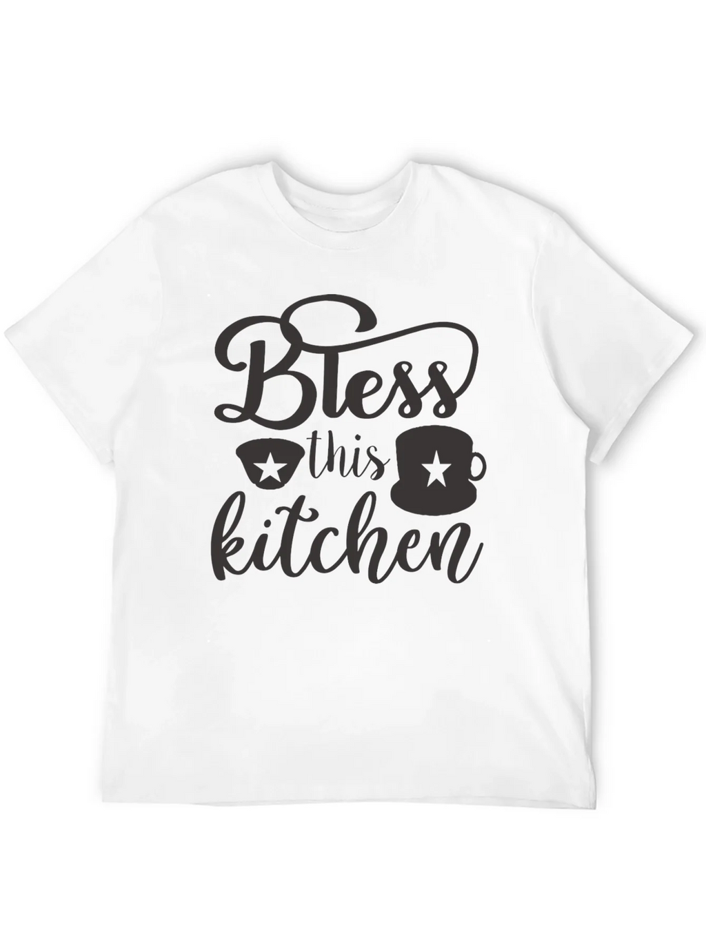 Bless this Kitchen Black Graphic Tee Shirt product image 11