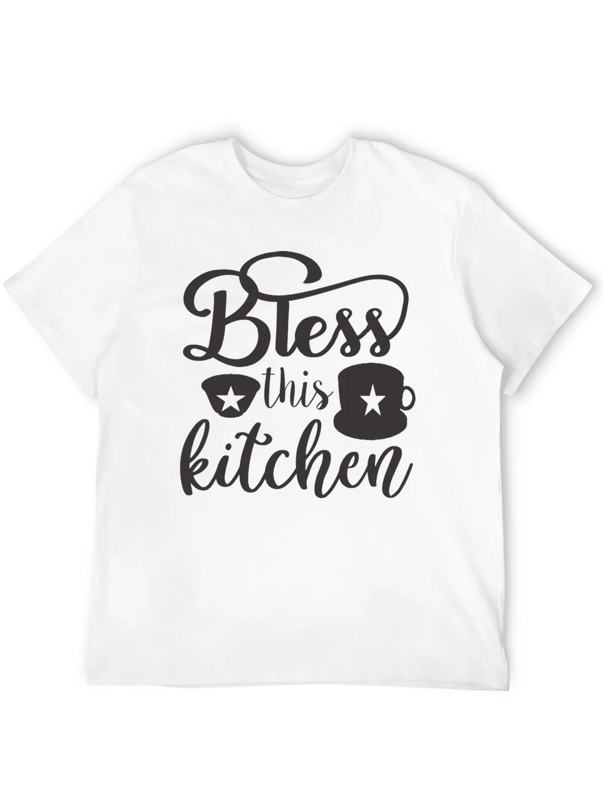 Bless this Kitchen Black Graphic Tee Shirt product image 11