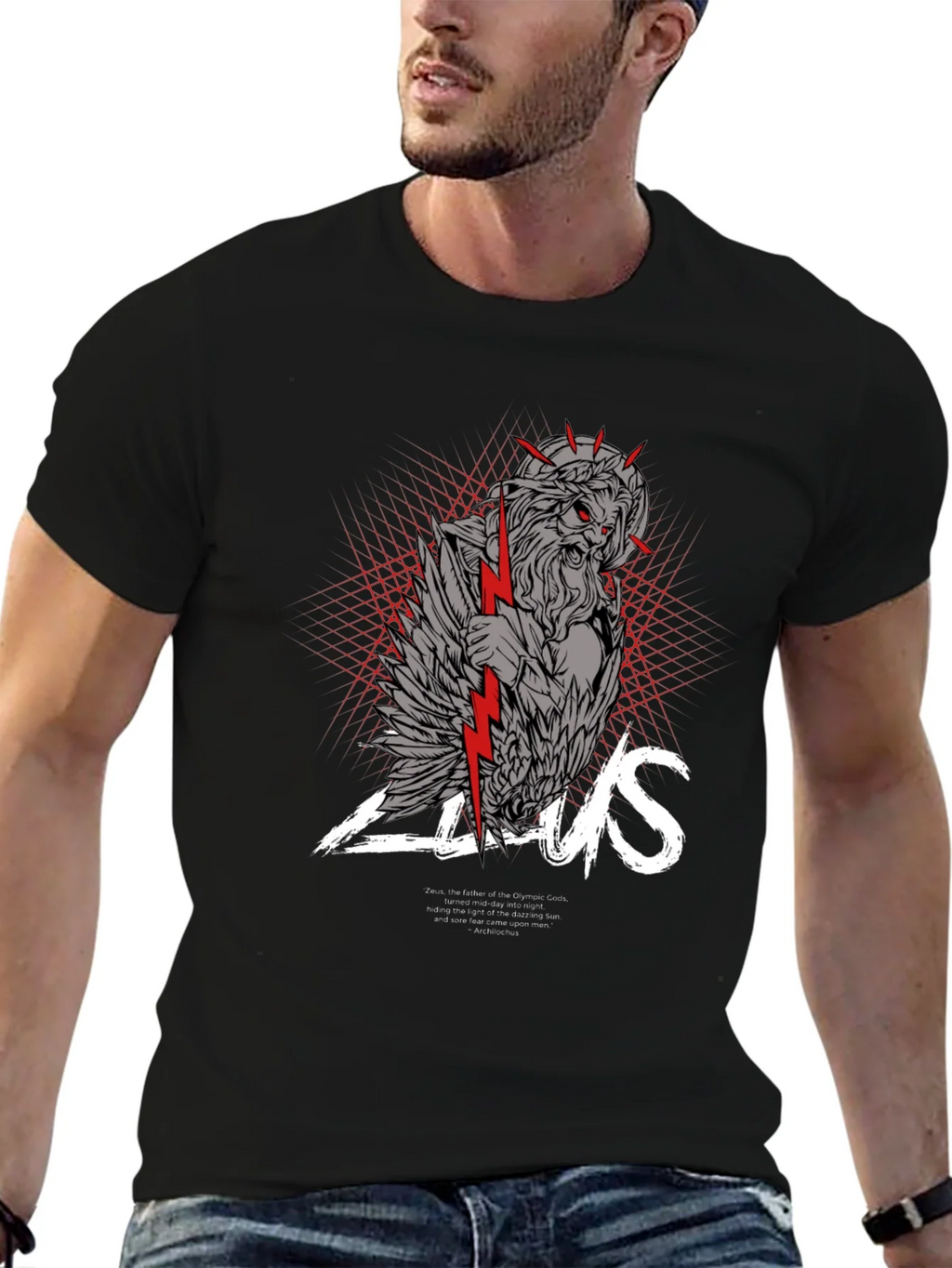 Zeus Graphic Print Black T-Shirt product image 6