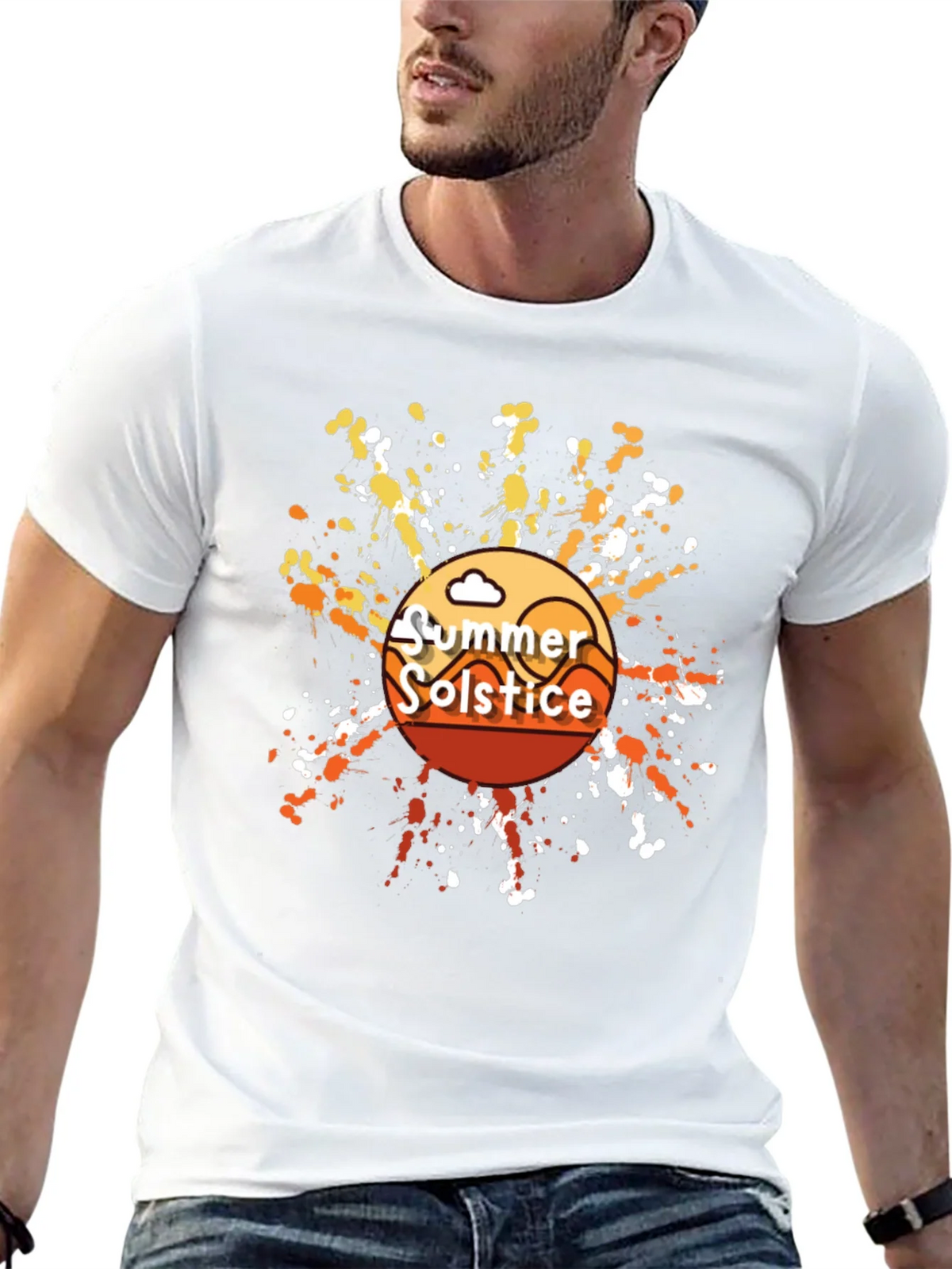 Summer Solstice Graphic T-Shirt - Trendy Black Tee product image 12