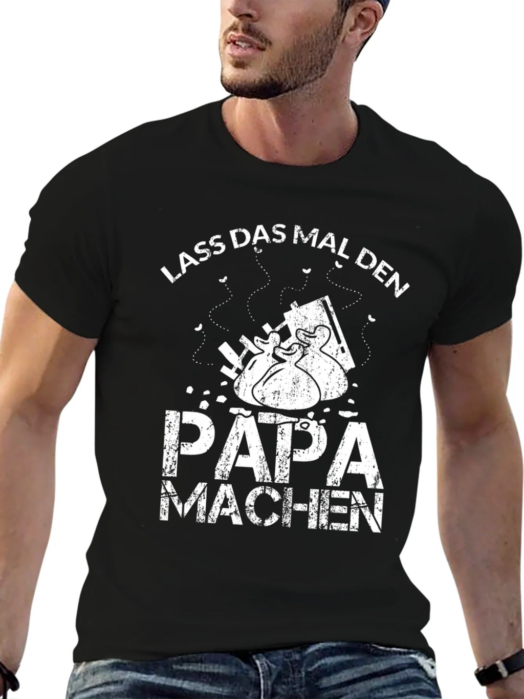 Lass Das Mal Den Papa Machen Black T-Shirt product image 6