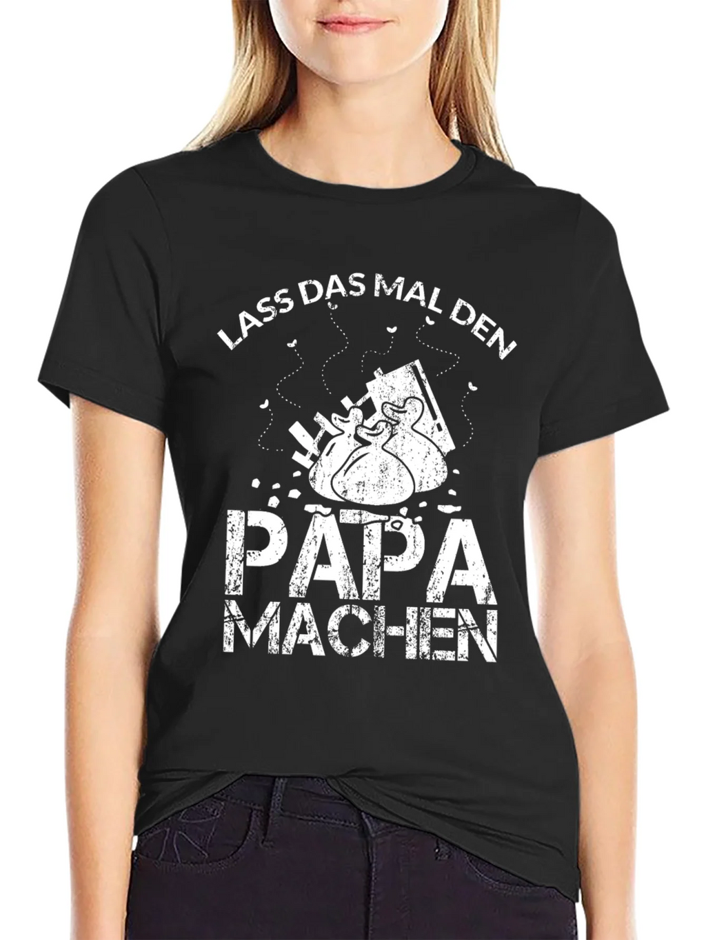 Lass Das Mal Den Papa Machen Black T-Shirt product image 2
