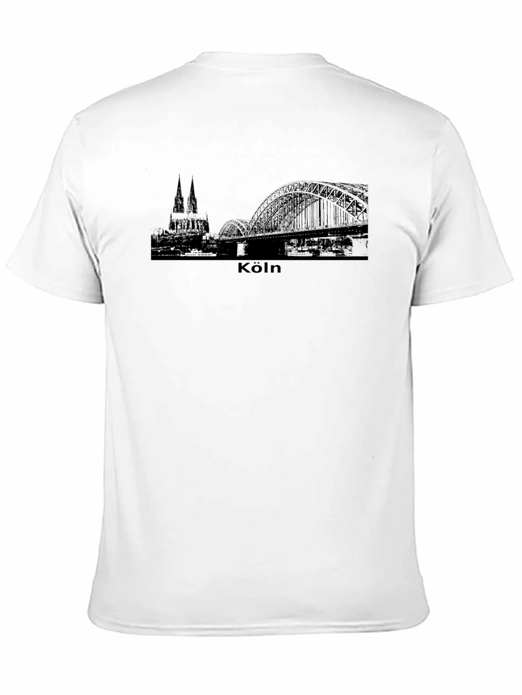 Köln Skyline Mens Black T-Shirt product image 10