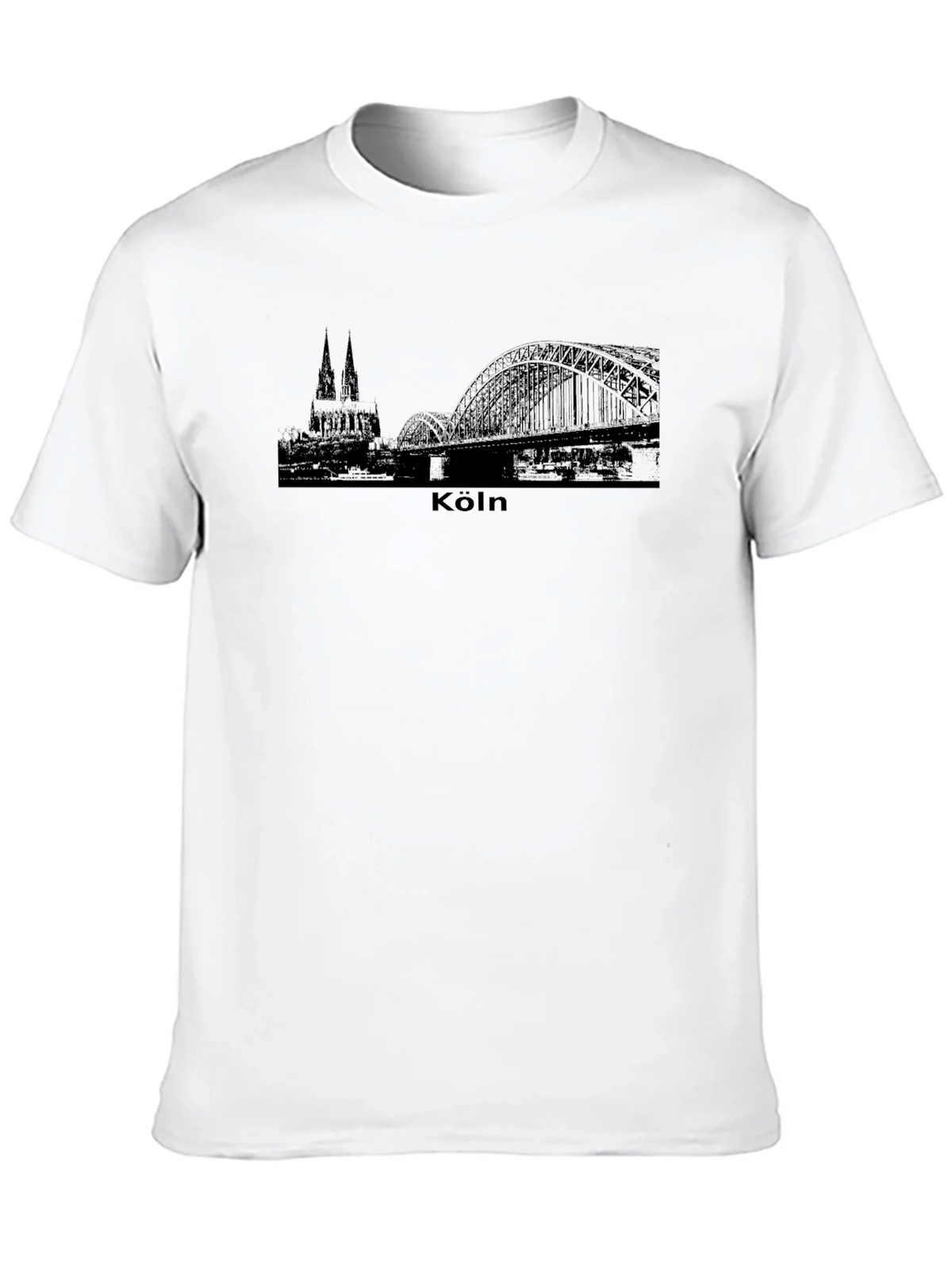 Köln Skyline Mens Black T-Shirt product image 9