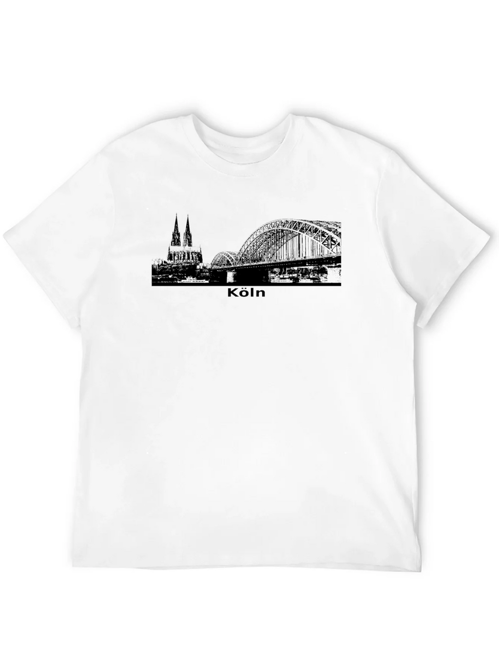 Köln Skyline Mens Black T-Shirt product image 11