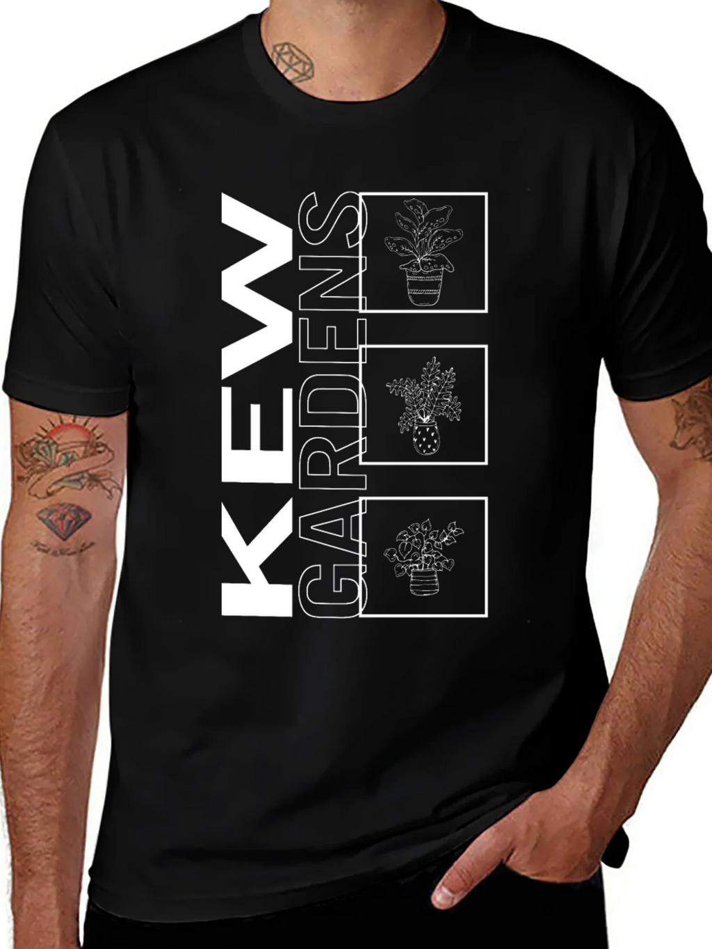 Kew Gardens Plant Graphic Black T-Shirt product image 1