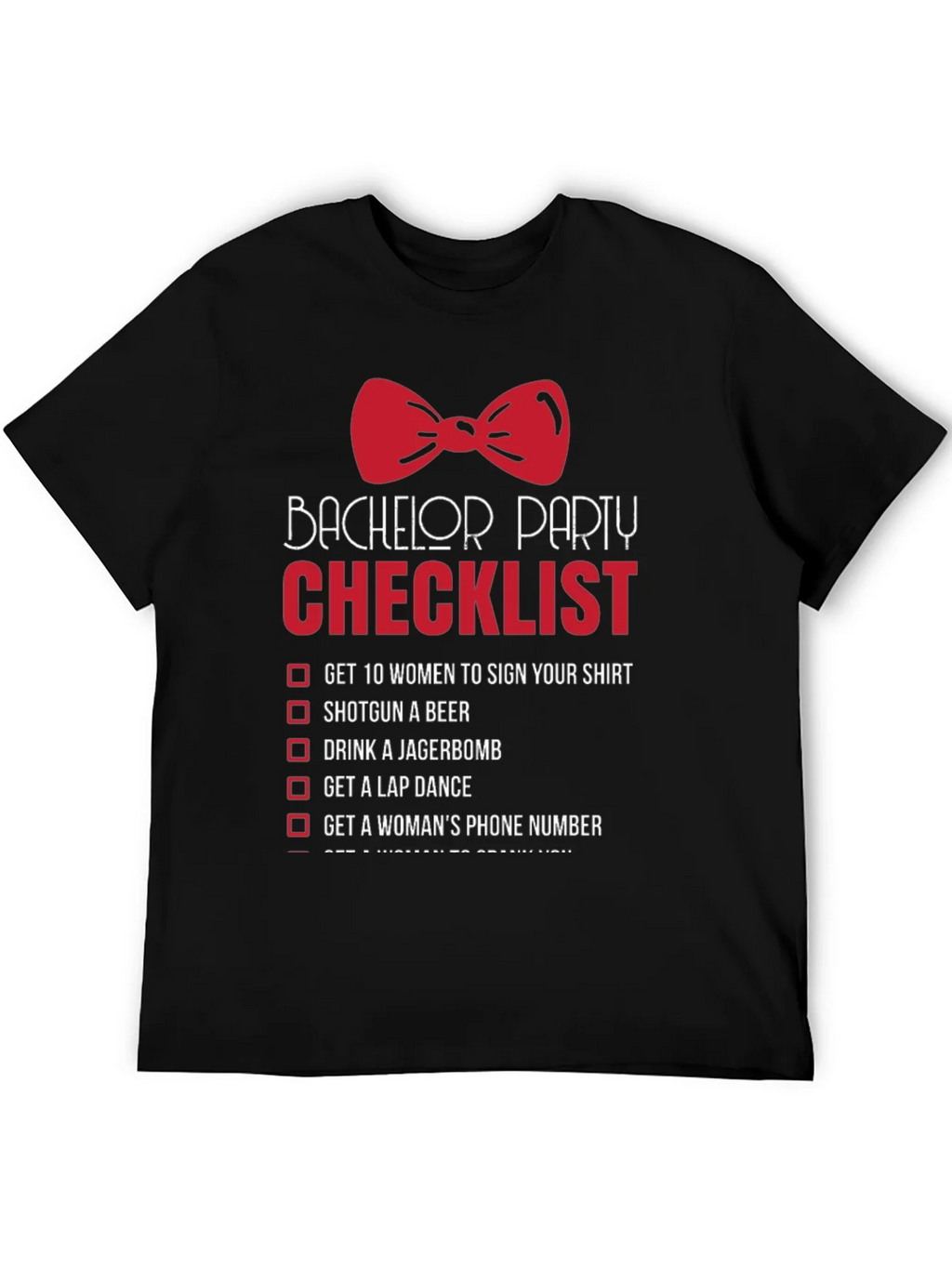 Bachelor Party Checklist T-Shirt product image 5