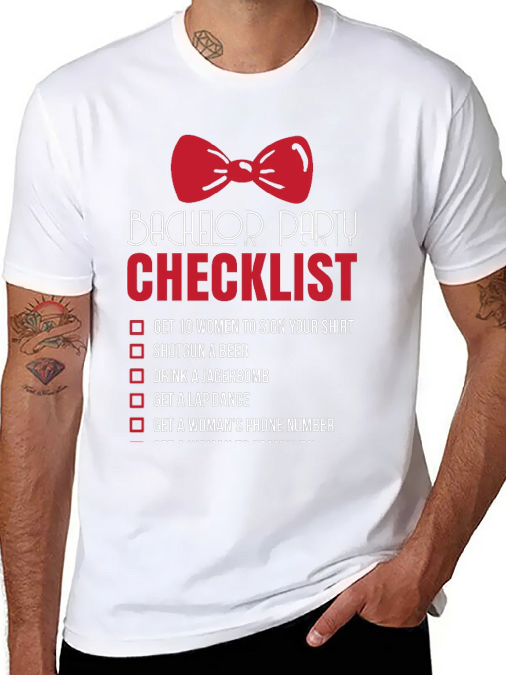 Bachelor Party Checklist T-Shirt product image 7