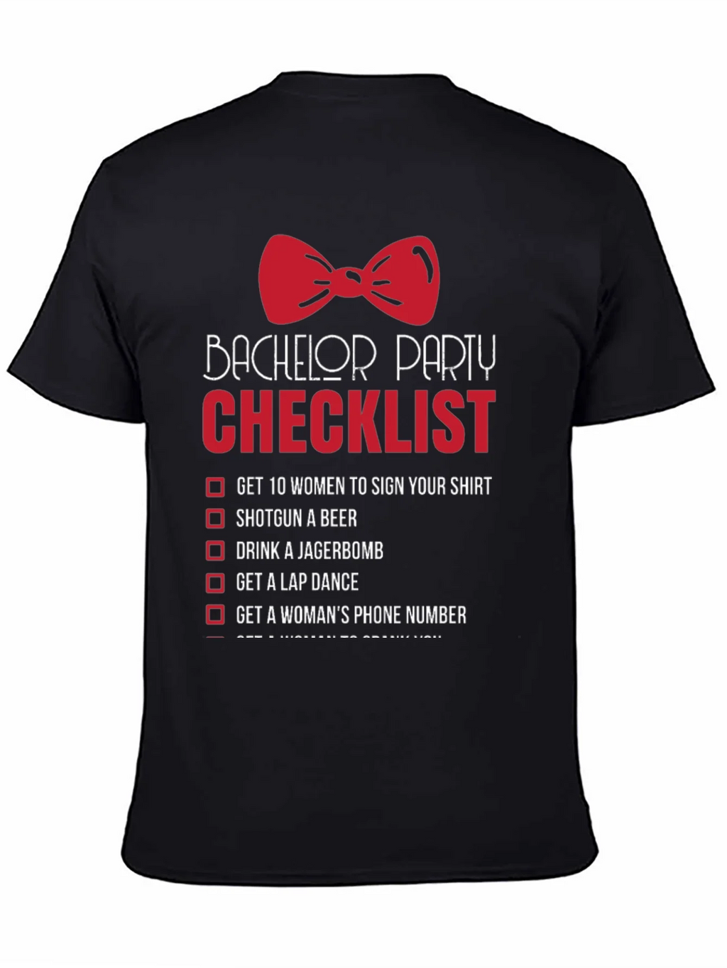 Bachelor Party Checklist T-Shirt product image 4