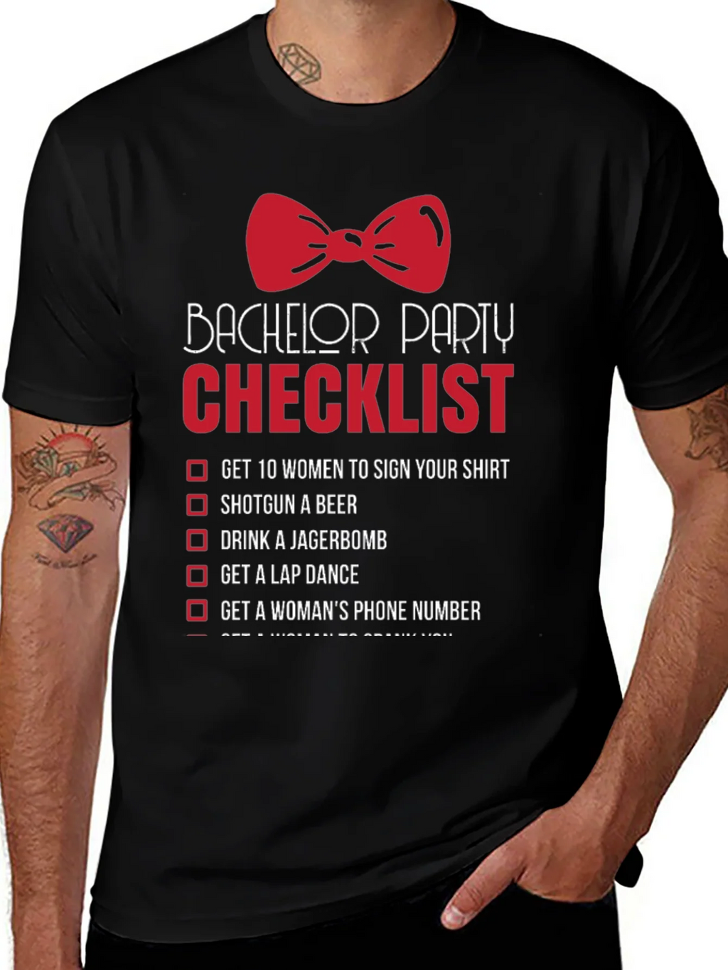 Bachelor Party Checklist T-Shirt product image 1