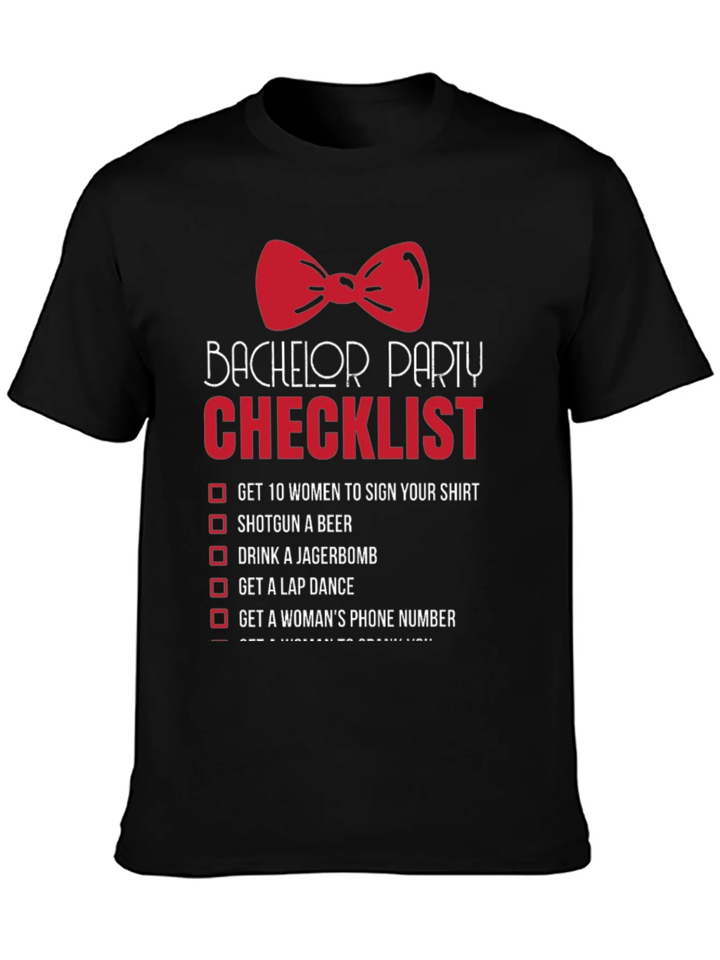 Bachelor Party Checklist T-Shirt product image 3