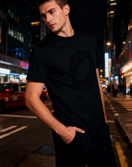 Abstract Circular Lines Art Graphic T-Shirt - 100% Cotton product image 9