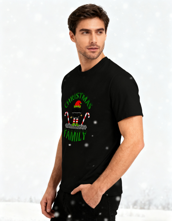 Christmas Baby Elf Family T-Shirt - 100% Cotton, Festive product image 8