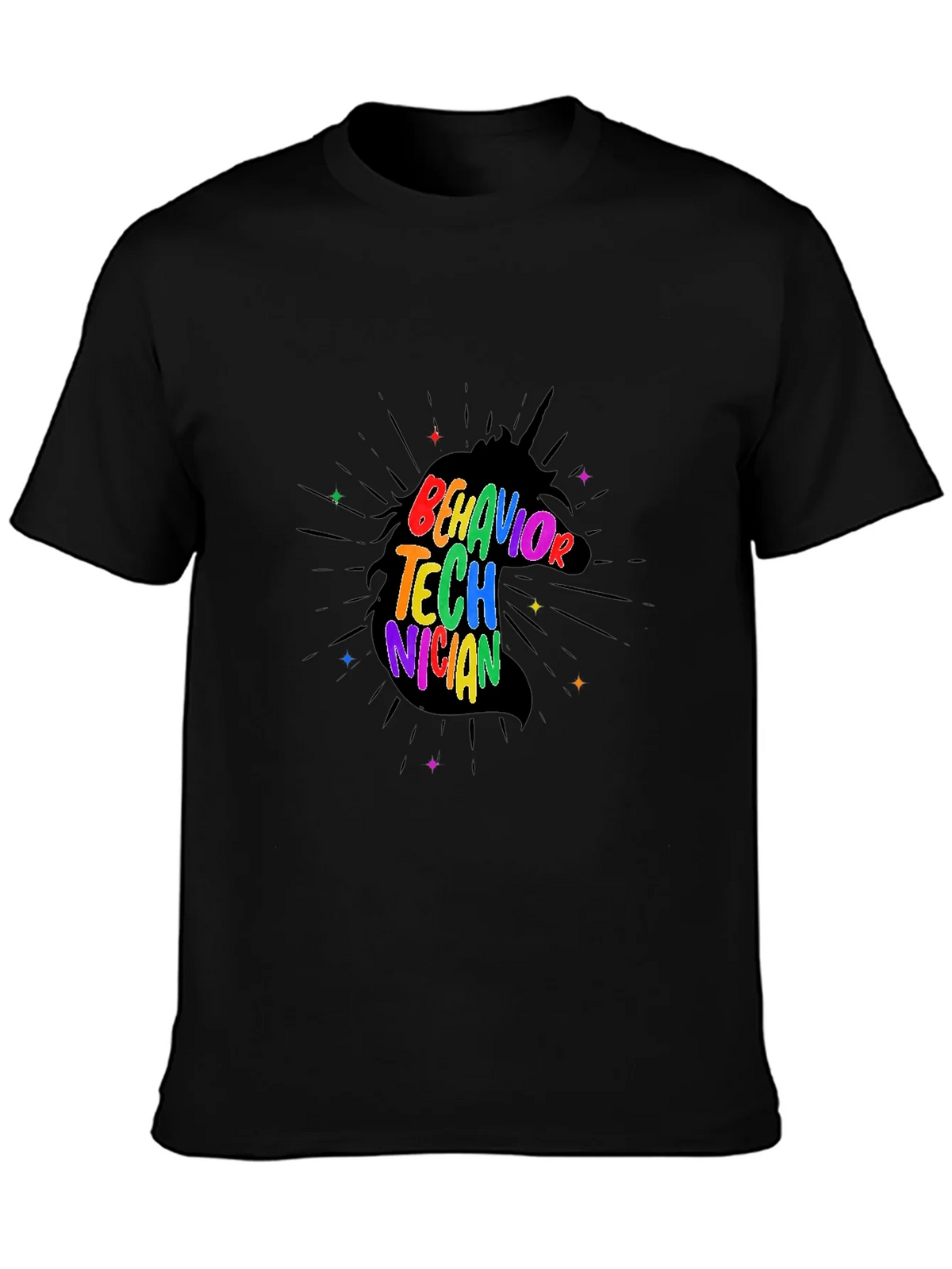 Behavior Technician Rainbow Unicorn T-Shirt product image 3