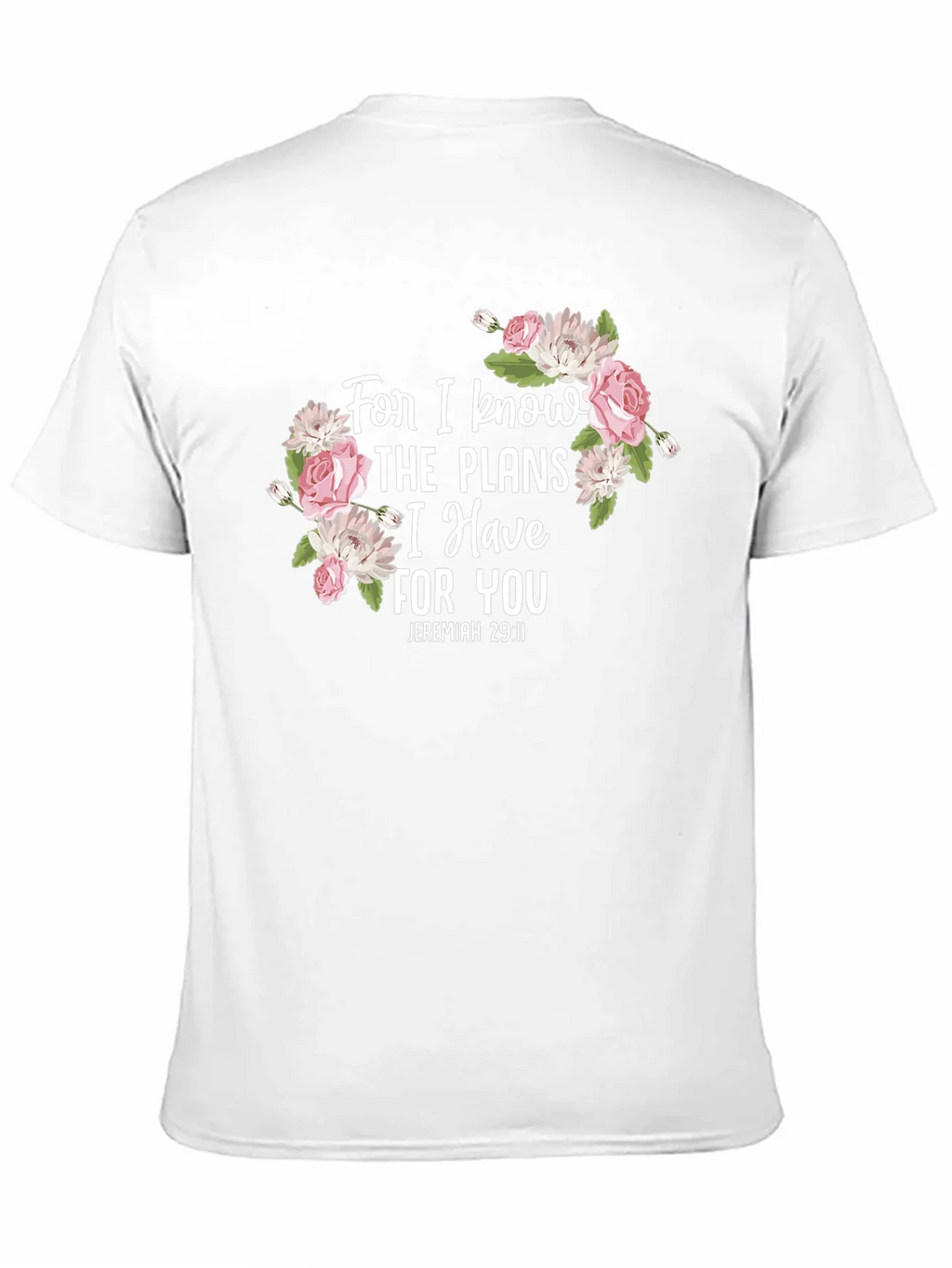 Floral Scripture T-Shirt - Jeremiah 29:11 Black Tee product image 10