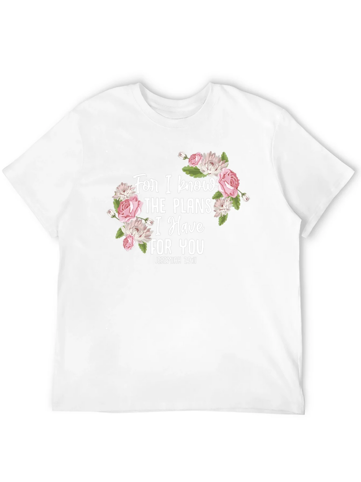 Floral Scripture T-Shirt - Jeremiah 29:11 Black Tee product image 11