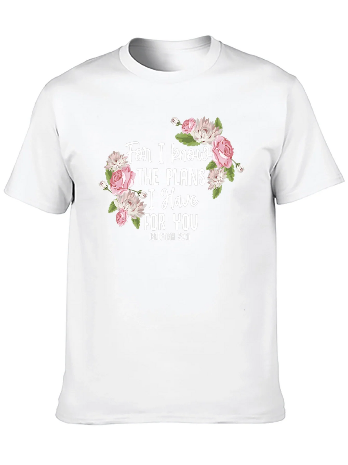 Floral Scripture T-Shirt - Jeremiah 29:11 Black Tee product image 9