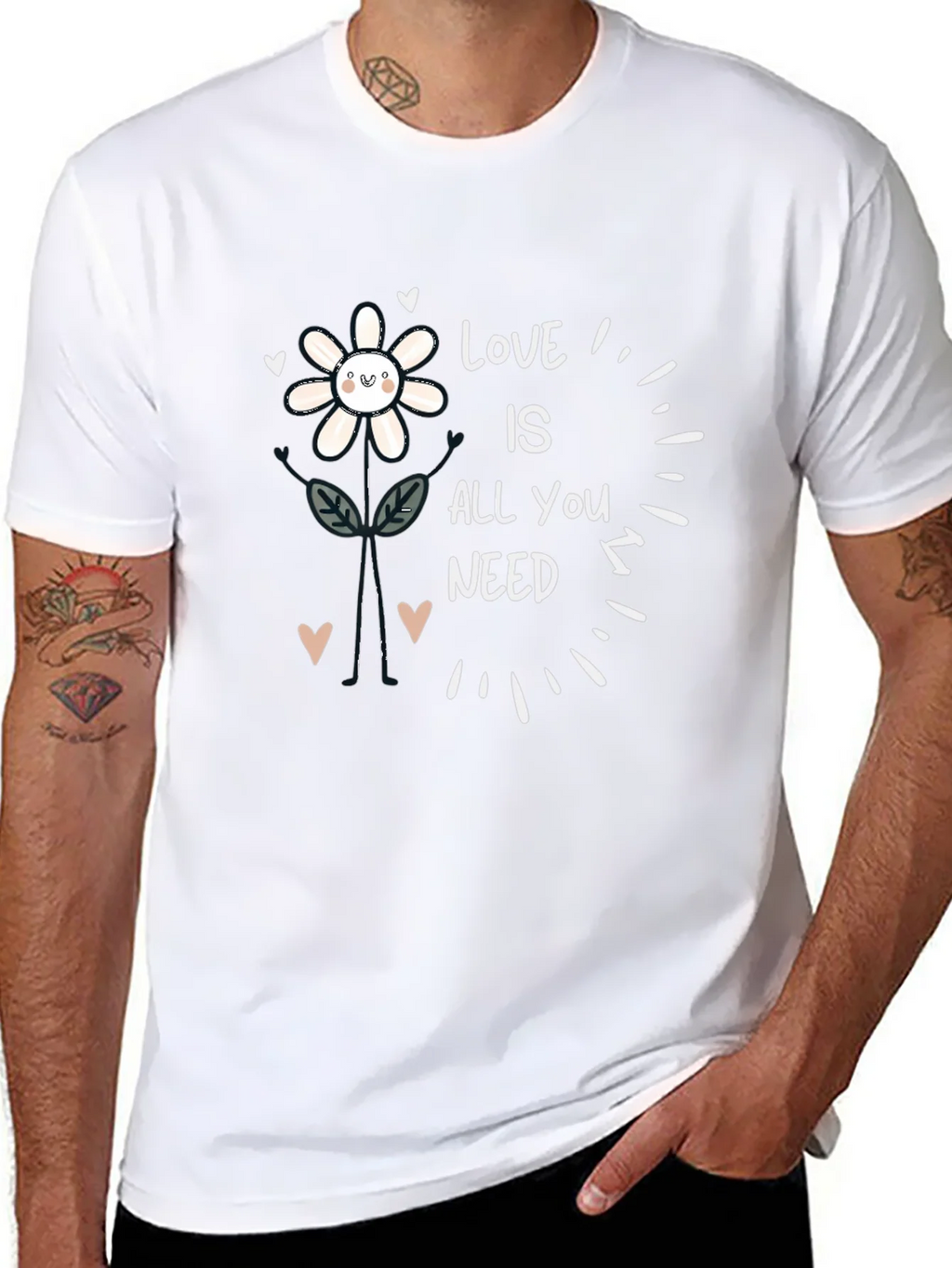 Love Is All You Need Flower Graphic Tee product image 7