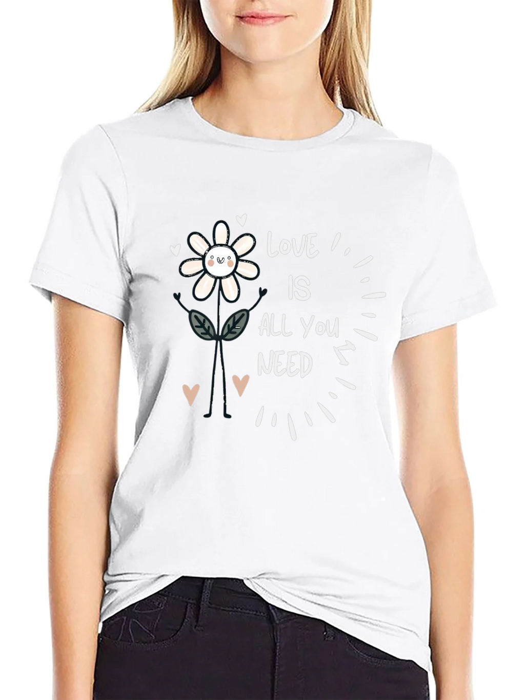 Love Is All You Need Flower Graphic Tee product image 8