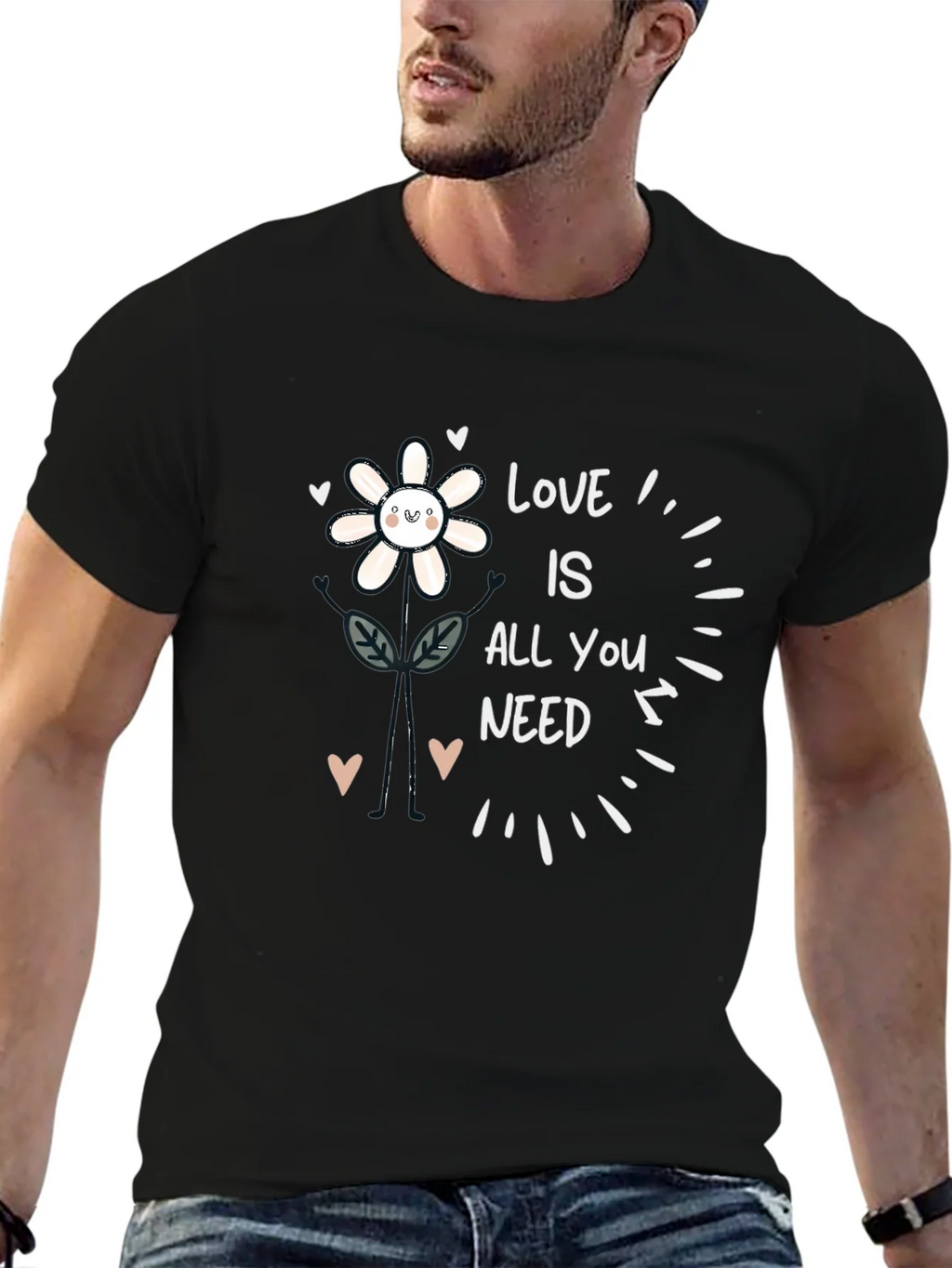 Love Is All You Need Flower Graphic Tee product image 6