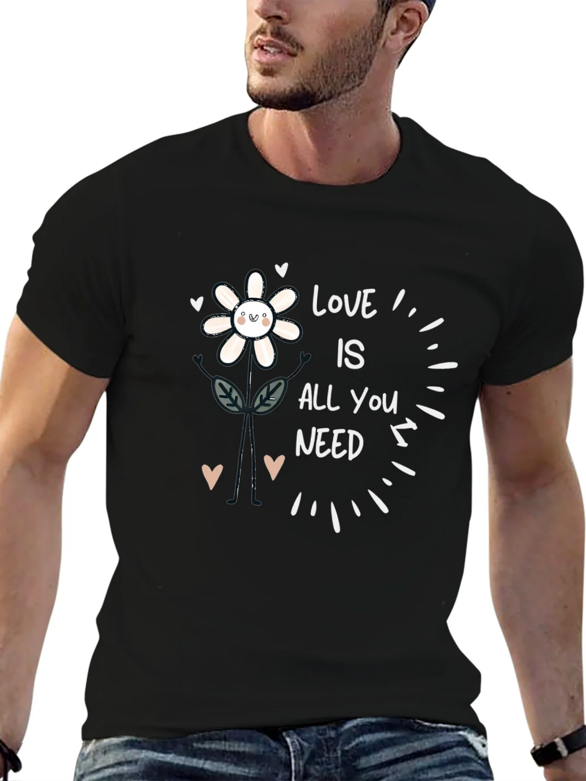 Love Is All You Need Flower Graphic Tee product image 6