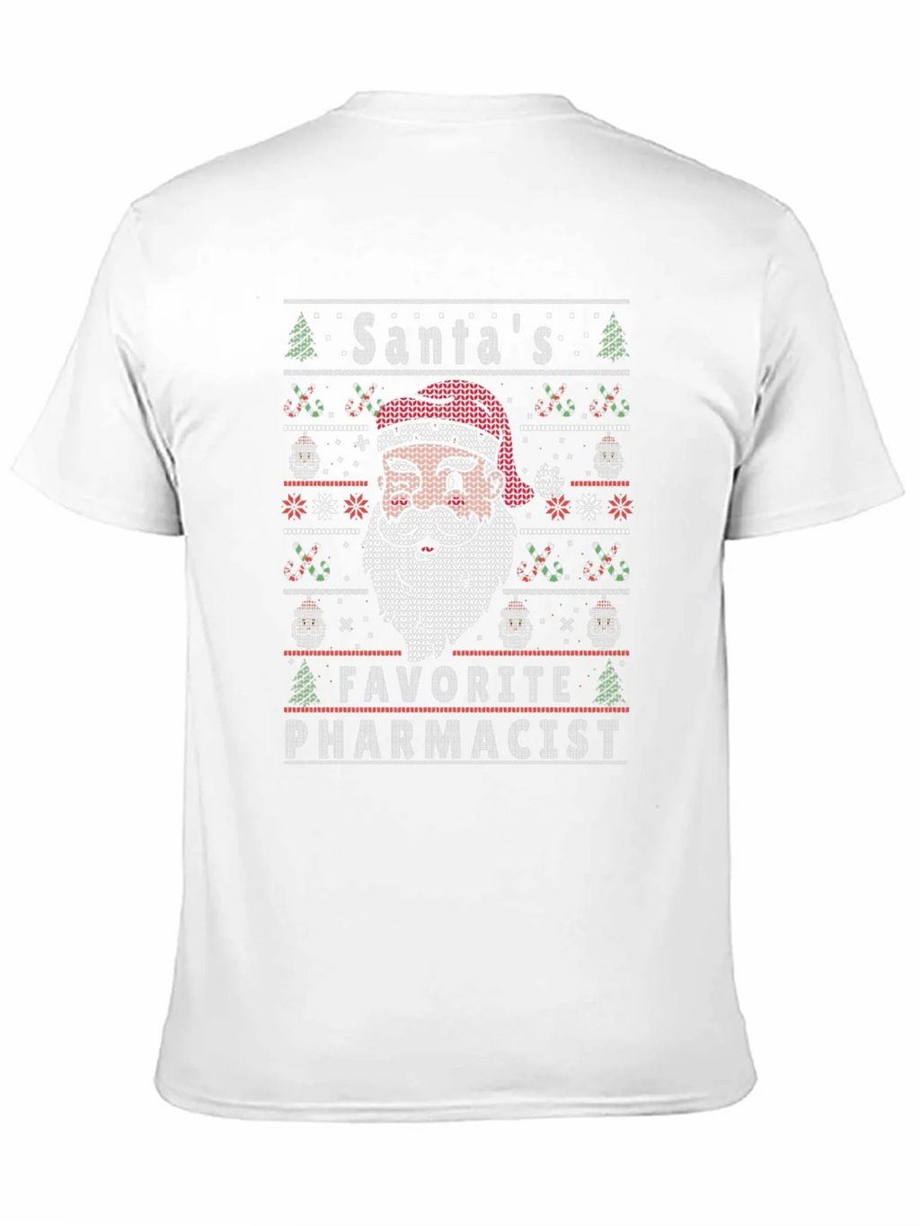 Santas Favorite Pharmacist Ugly Christmas Sweater T-Shirt product image 10