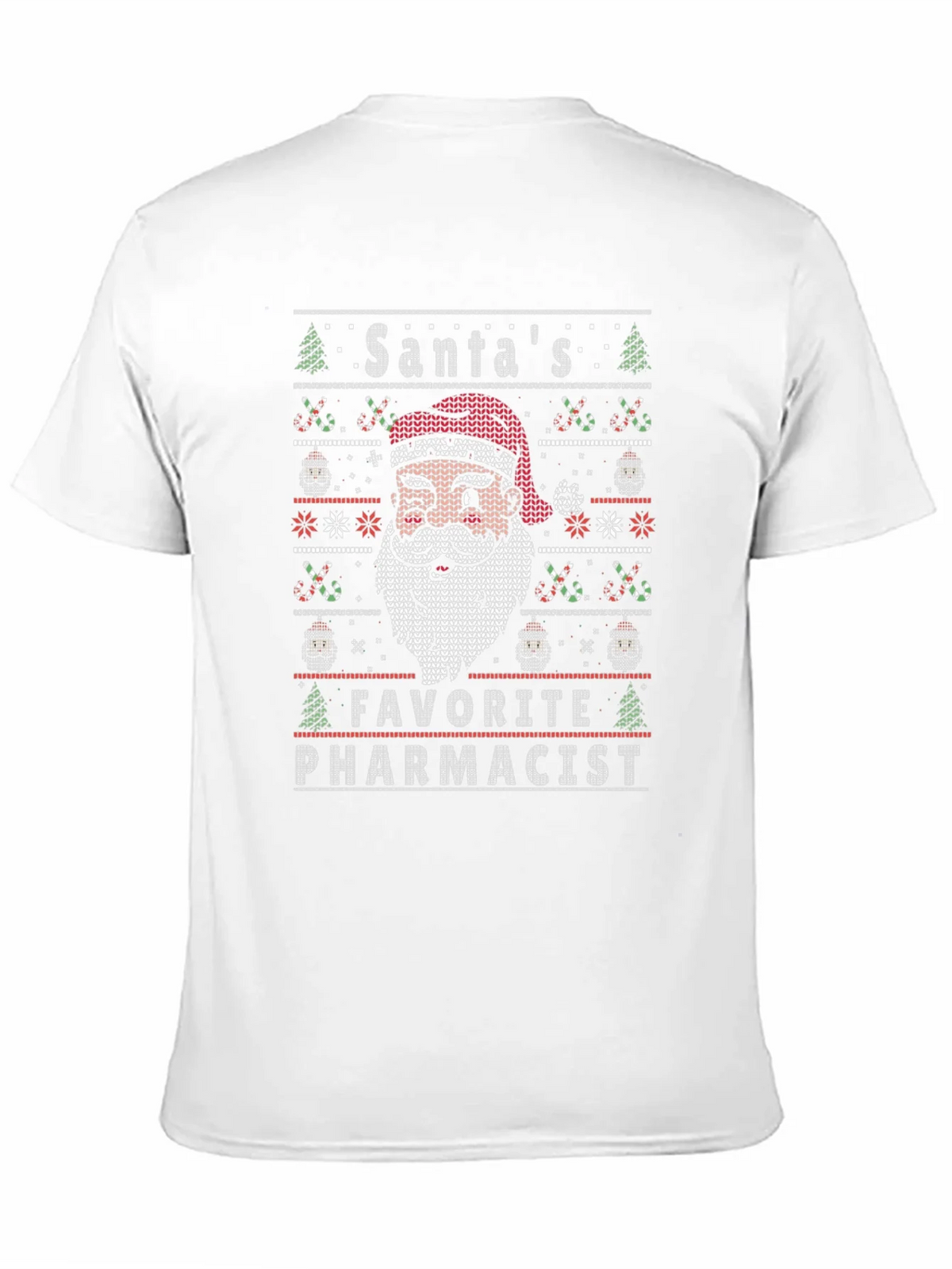 Santas Favorite Pharmacist Ugly Christmas Sweater T-Shirt product image 10