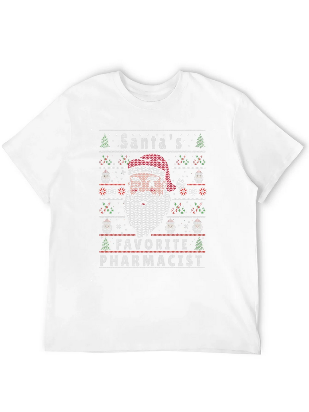 Santas Favorite Pharmacist Ugly Christmas Sweater T-Shirt product image 11